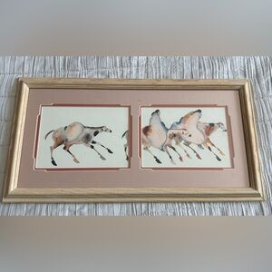 Carol Grigg watercolor print Set Painted Ponies Framed Art